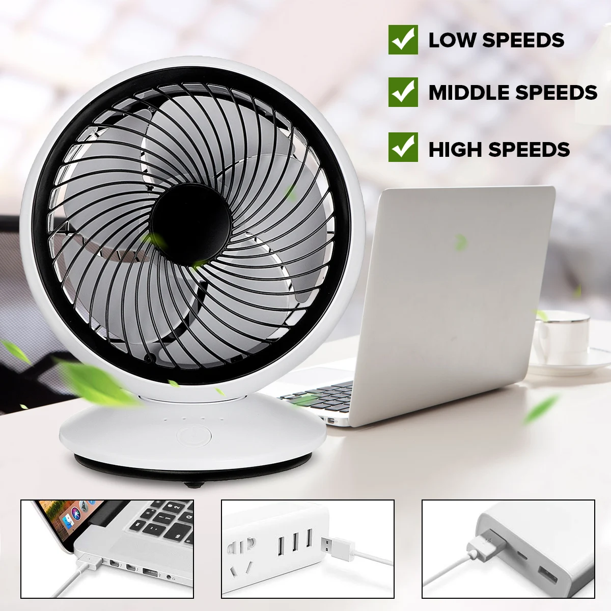 Портативные электрические вентиляторы AUGIENB мини настольные