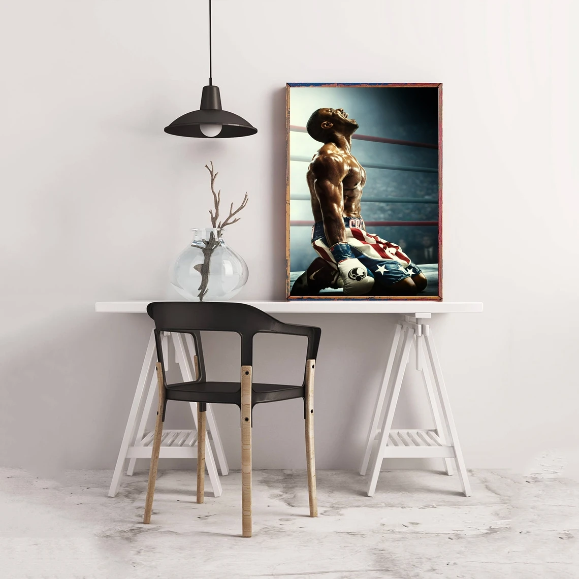 Creed II-p&oacute;ster de pel&iacute;cula, lienzo impreso, pintura de pared, decoraci&oacute;n del hogar (sin marco)-2