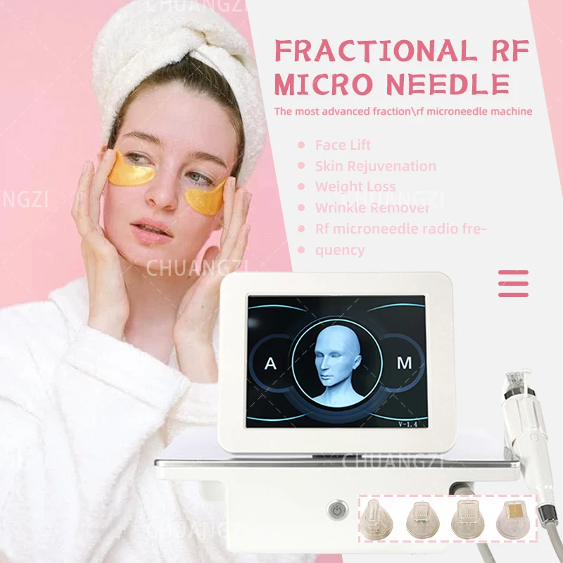 

RF Face lifting machine microneedle freckles removal micro needling scars removal gold rf microcrystalline care
