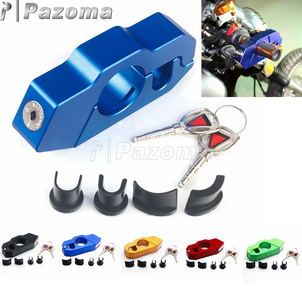 

Алюминиевый монолитный замок на руль мотоцикла с защитой от кражи, безопасный замок, подходит для скутера, квадроцикла, грязи, уличных велосипедов, авто