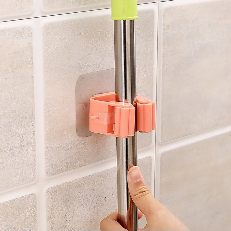 

Non-marking Mop Clip Free Punching Hanging Broom Holder Hook Card Holder Strong Non-marking Bathroom Wall Hanging Rack