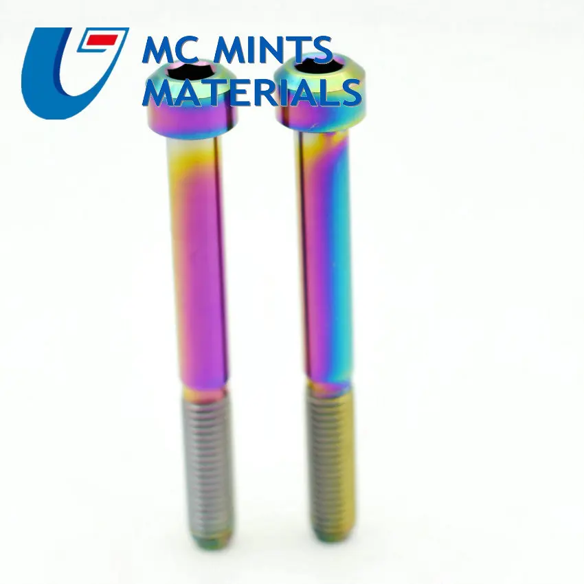 Титановые болты для Ti M8 X15 20 25 30 35 40 45 50 55 60 65 70 80 мм шестигранный ключ торцевой головкой винт для велосипеда мотоцикла автомобиля запчасти