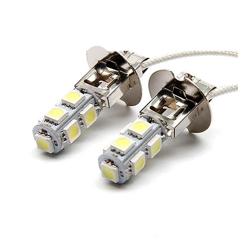 

2PCS H3 H1 LED Bulbs for Fog Lights 5050 9SMD 12V White 6000K Car LED Light Lamp H1 H3