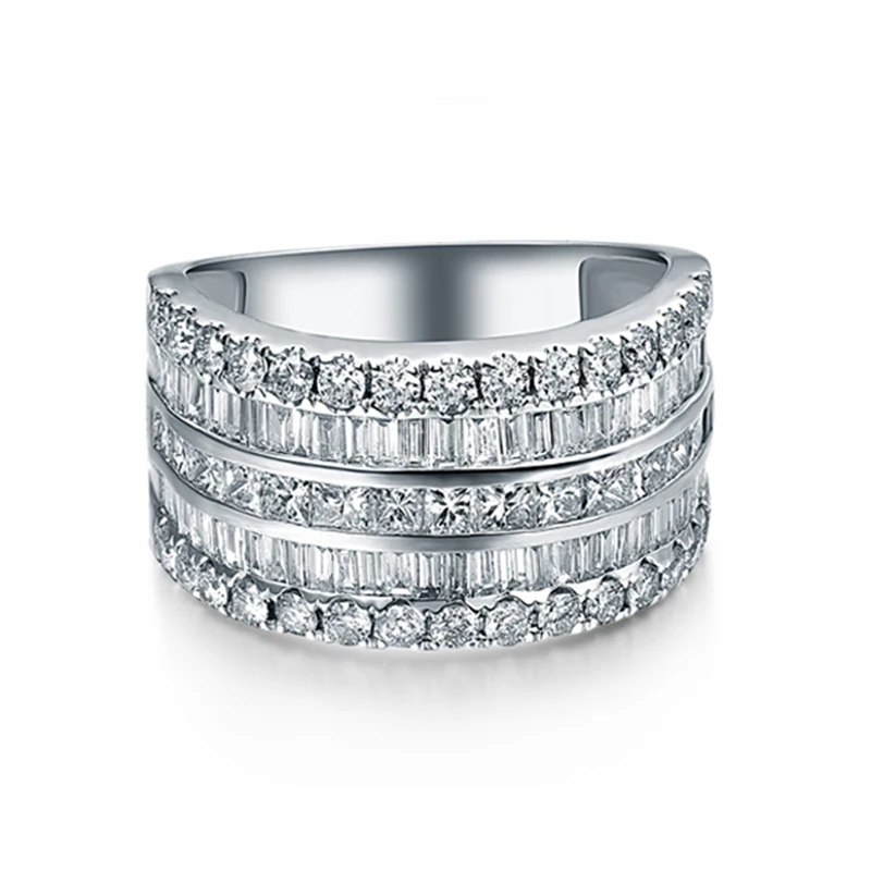 Женское кольцо из белого золота 18 карат с бриллиантами|ring for|rings for couplesring band |