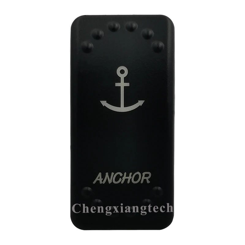 

Laser Etched - ANCHOR- Led Backlit Rocker Switch Cap for Car Boat Truck Rv Switch Auto DIY Replacing, Cover Only