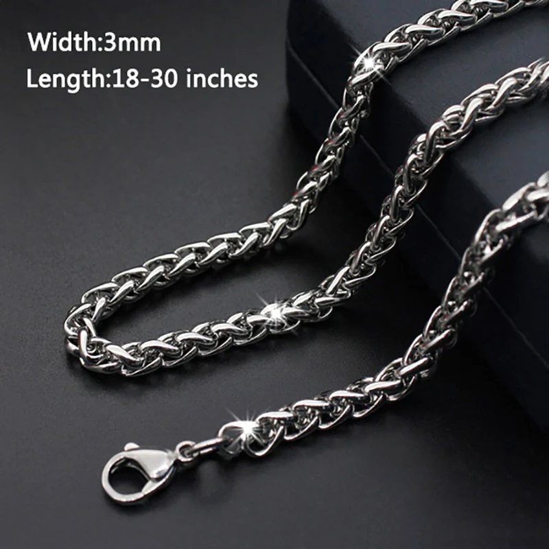Случайный размер 3 мм Новая мода ювелирные изделия из нержавеющей стали ожерелье