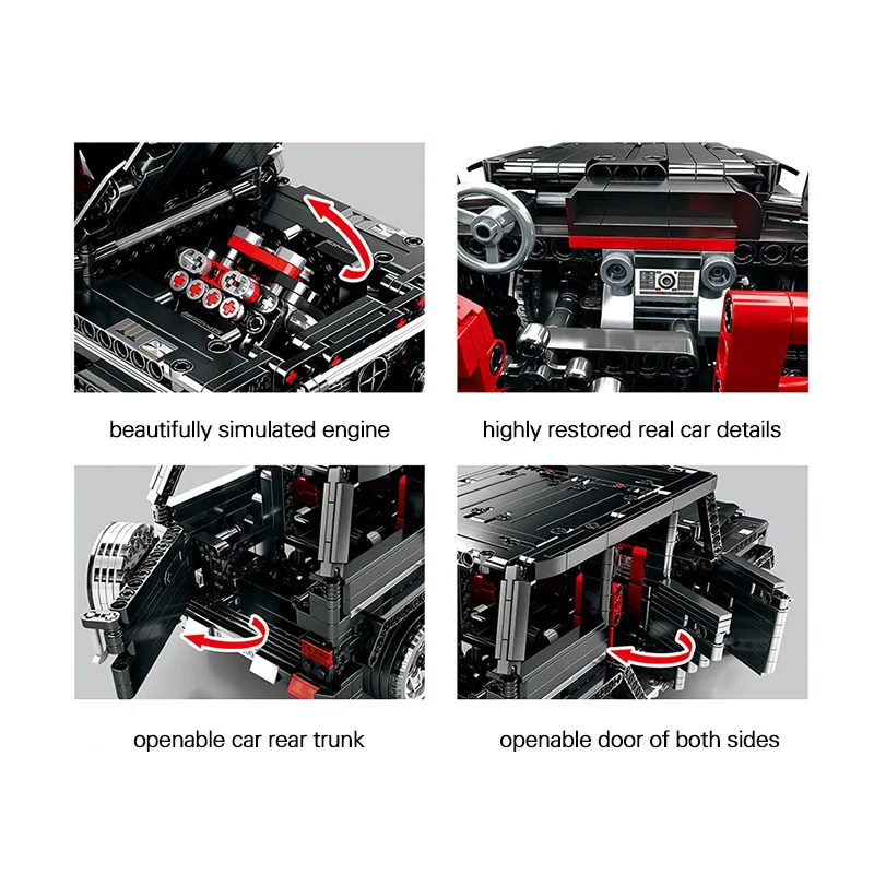 Электромотор RC 20100 MOC 2425 SUV G500 AWD универсал автомобиль наборы для строительных