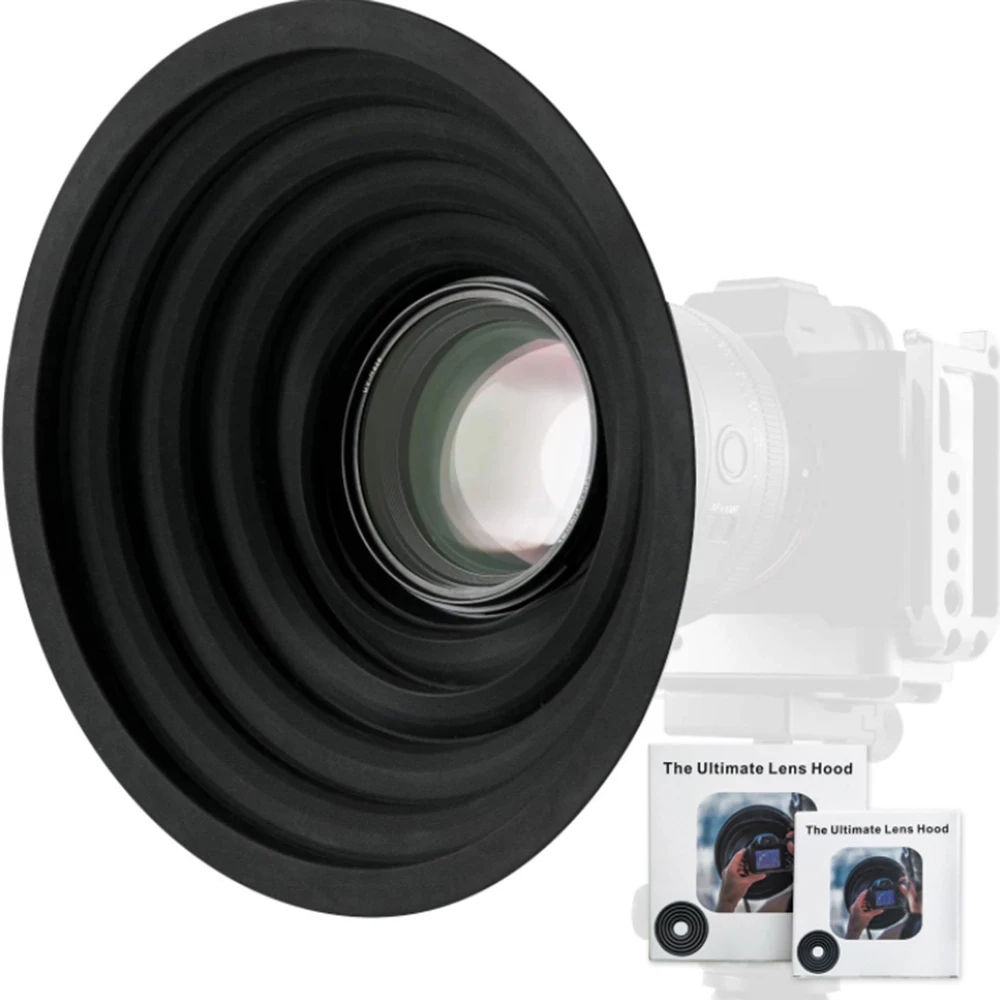 Lens Hood Anti-reflective Foldable Double-sided Filter Threaded Digital Camera For Images Videos Photographer |