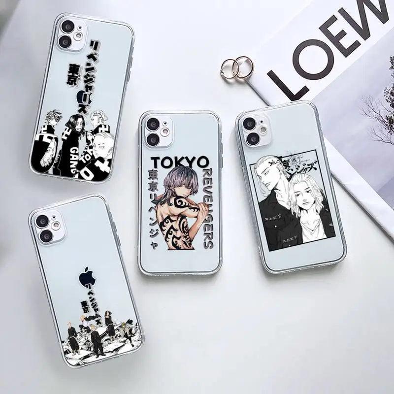 

Tokyo Avengers Revengers manjiro sano Phone Case Transparent for iPhone 7 8 11 12 13 mini pro X XS XR MAX Plus