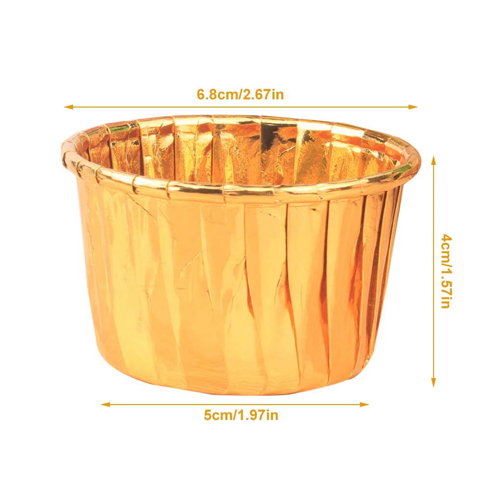 100 шт. мини обертка для кексов из фольги бумажная подкладка поднос выпечки чехол
