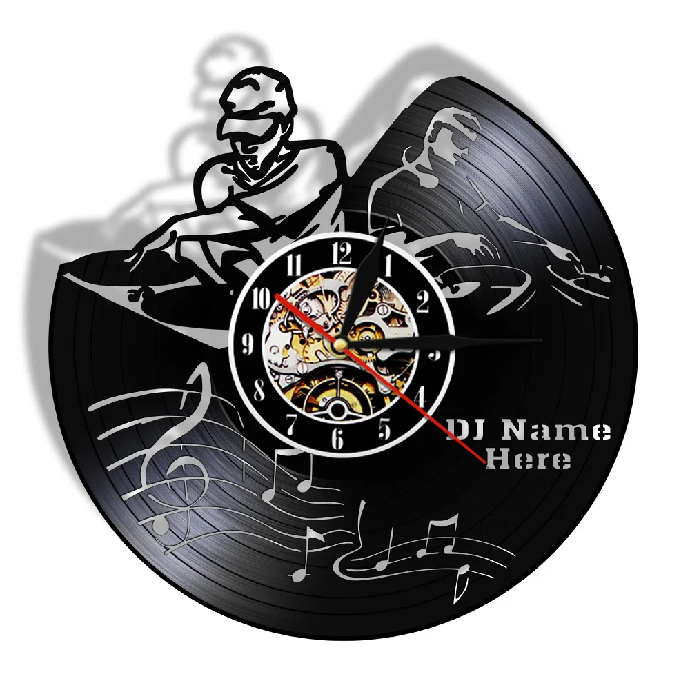 Диктофон микшер DJ настенные часы Deejay спиннинг скребок альбом Виниловая пластинка настенные часы Музыкальный клуб вечерние настенные декор художественные часы