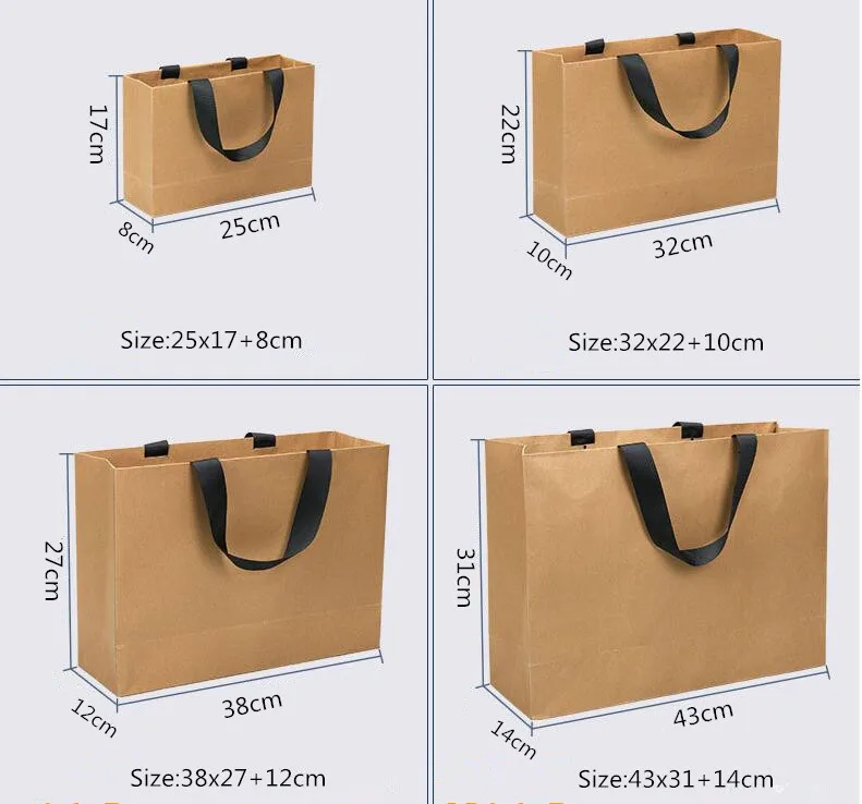 Белые/черные/из крафтовой бумаги рециркулируемые бумажные пакеты сделай сам для