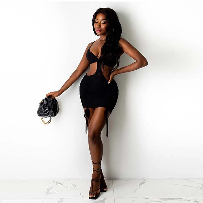 

Summer Strapless Dress Party Women Dresses Female Sleeveless High Waist Spaghetti Strap Mini Dress Mujer Vestidos Dropshipping