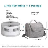p10 10800mah 9 inch folding fan with cationic fabric shoulder bag wireless camping fan waterproof shockproof storage hand bag