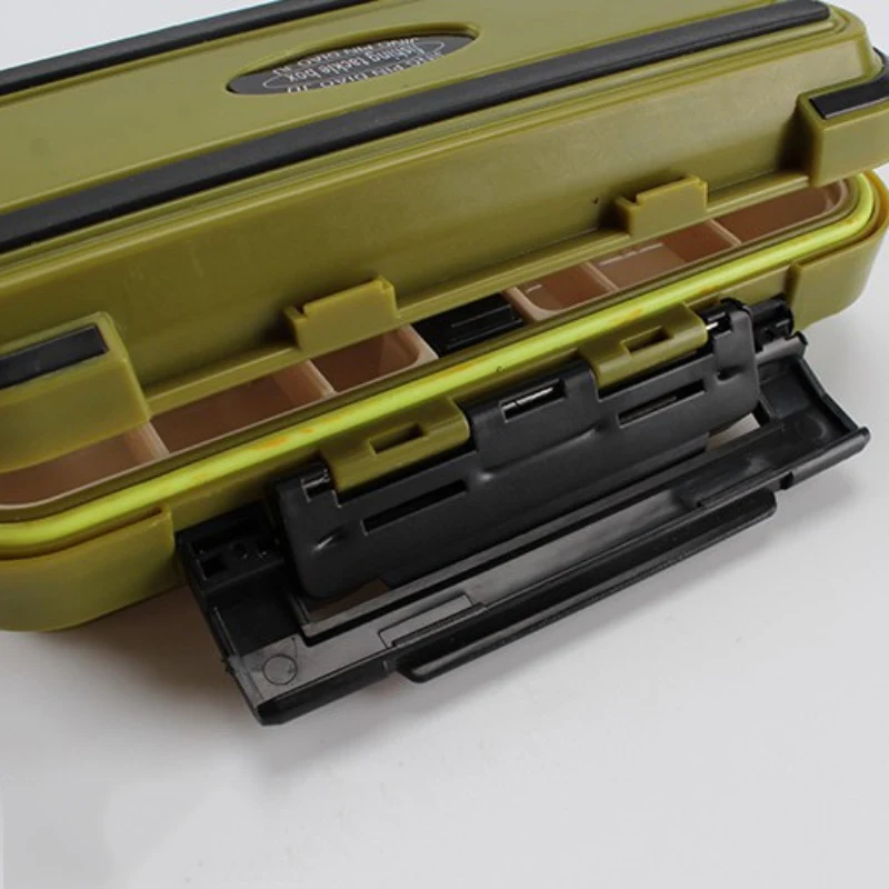 

New Waterproof Fishing Box Case Double Side Fishing Tackle Storage Containers Carp Fly Fishing Accessories Gear 24 Compartments