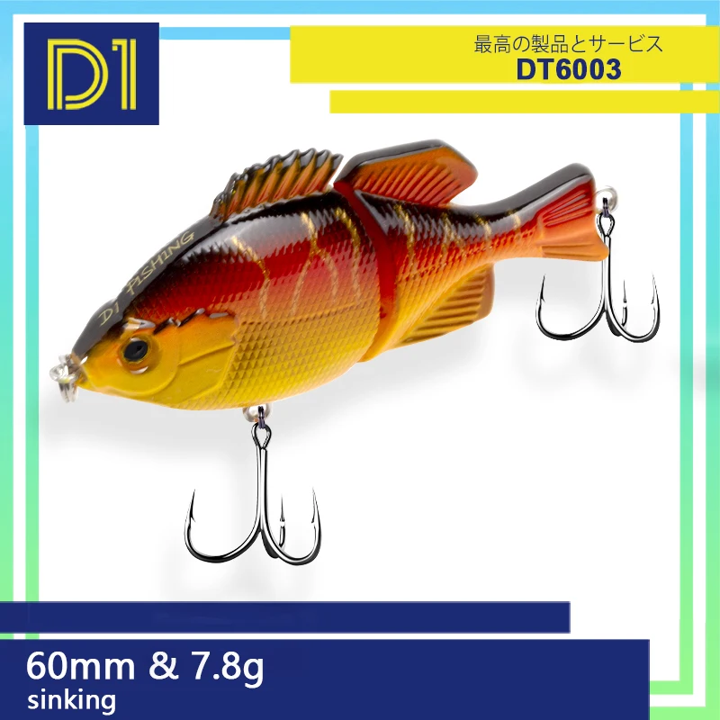 D1 crankbait рыболовная приманка DT6003 60 мм/7 8 г Троллинг плавающий Jerkbait воблер мульти