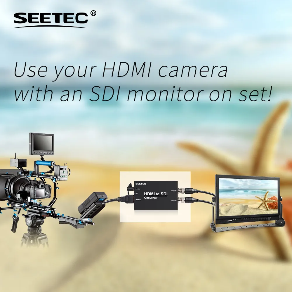 Трансляционный преобразователь Seetec HTS HDMI-совместимый с SDI жесткий металлический