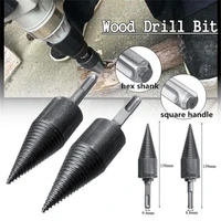 firewood split drill hss firewood splitter drill bit roundhextriangle shank wood split cone drill bit woodworking tools