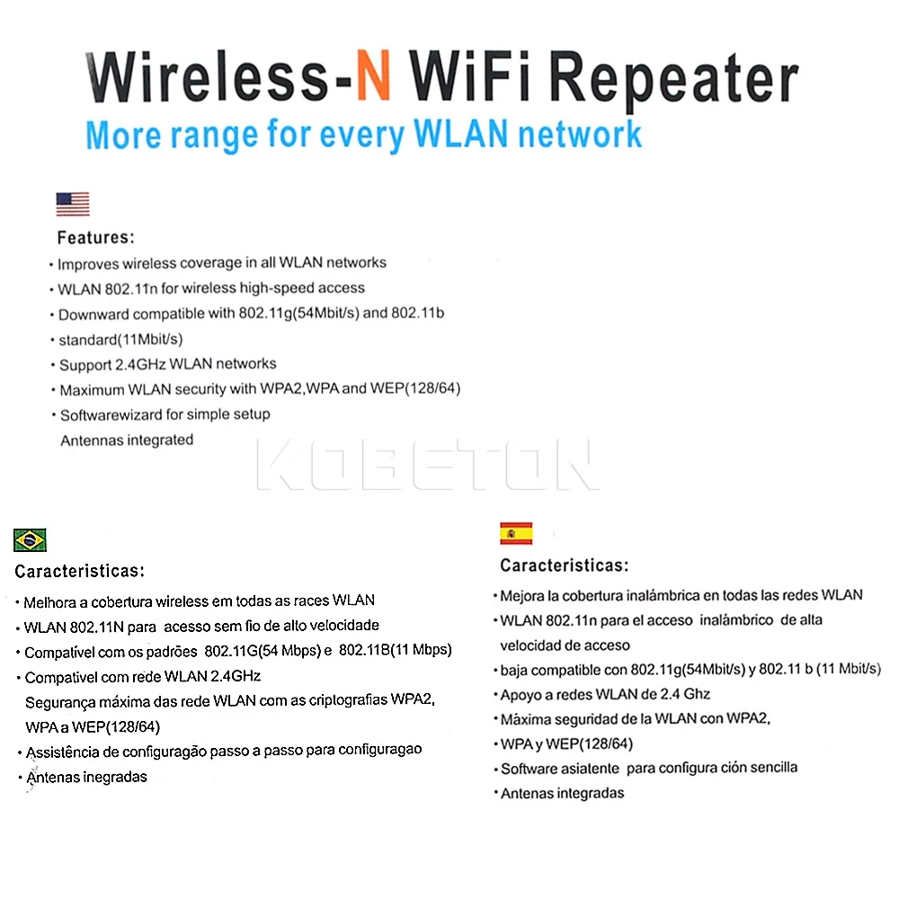 

kebidu Wps Router 300Mbps Wireless WiFi Repeater WiFi Router WIFI Signal Boosters Network Amplifier Repeater Extender WIFI Ap