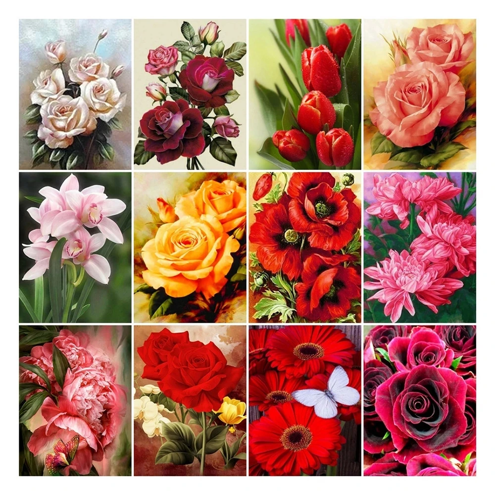 Полноразмерная/круглая алмазная живопись ручная работа вышивка Маковый цветок