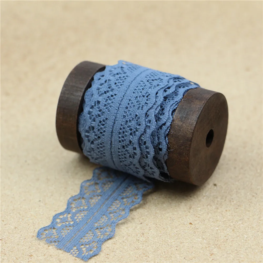 2 5 см x 4 м винтажная кружевная лента с бахромой и деревянной катушкой мягкая