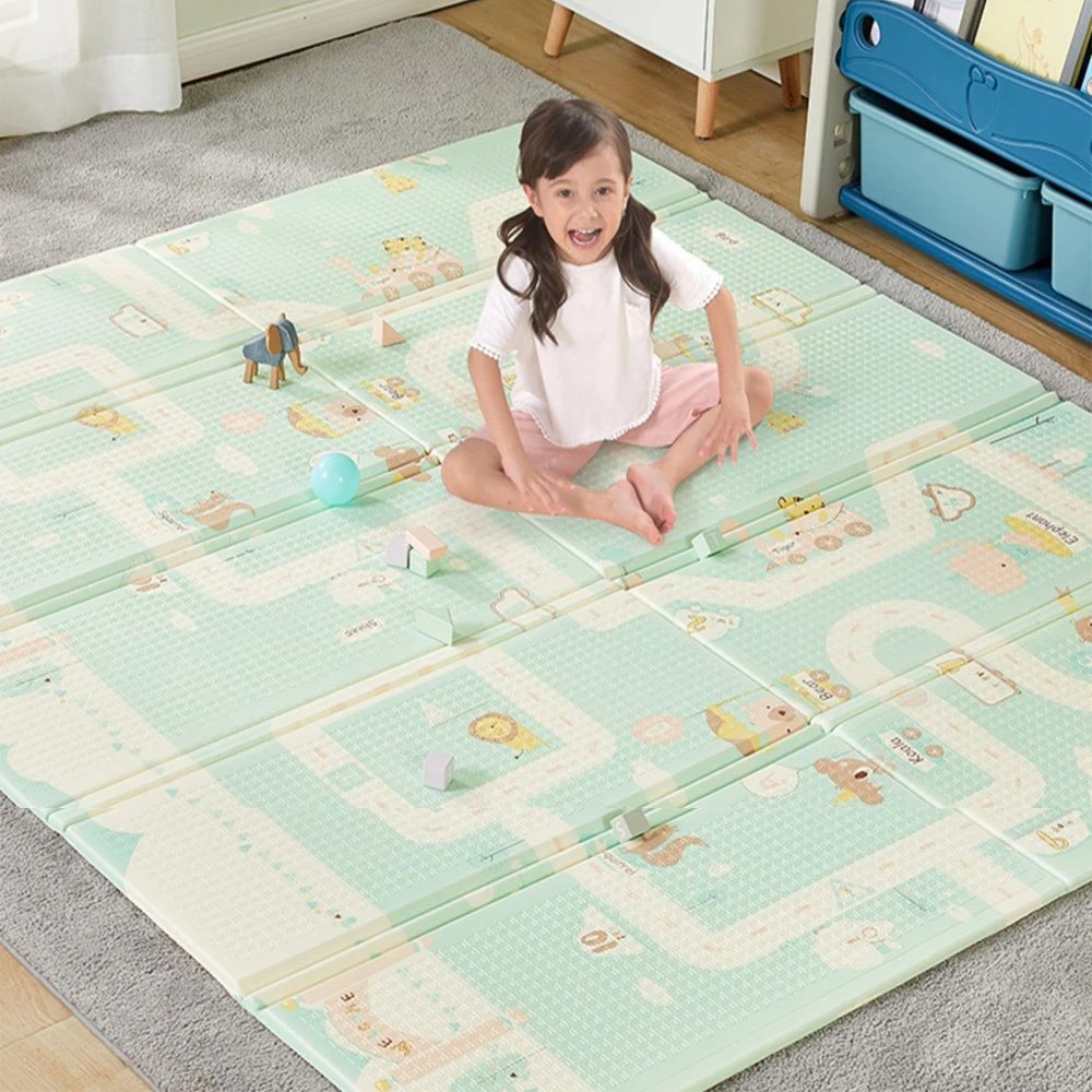 Портативный детский игровой коврик XPE двухсторонний домашняя игра складной для