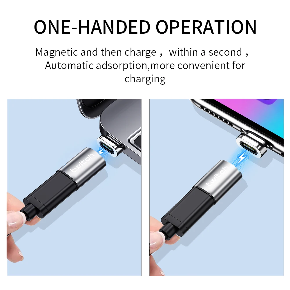 Twitch Magnetic Micro USB To USB C Magnet Adapter Microusb Connector for Iphone Xiaomi Huawei Samsung Magnetic Adapter Charging