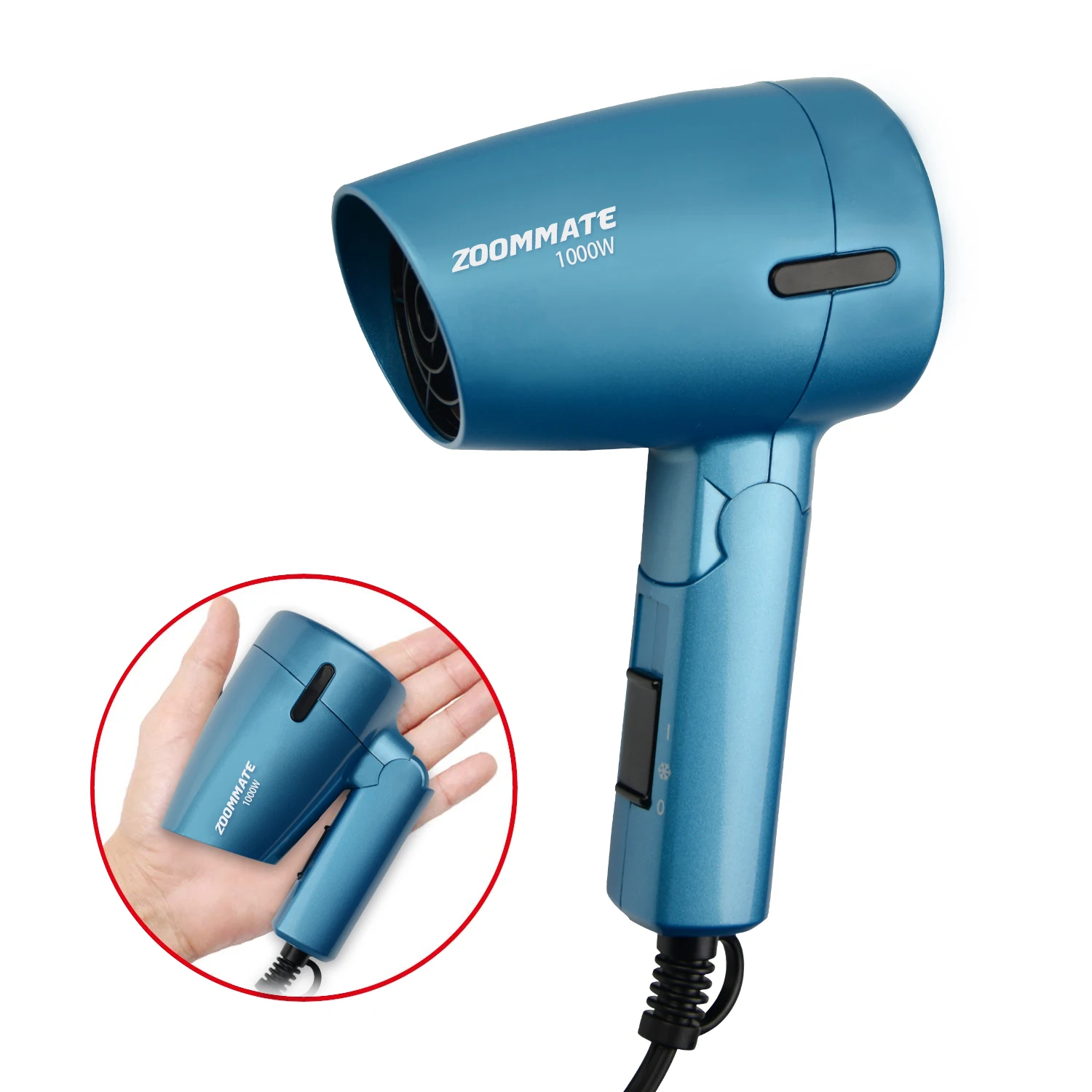ZOOMMATE 125 В Мини Дорожный фен 1000 Вт Складная ручка с мешком горячая и крутая 2