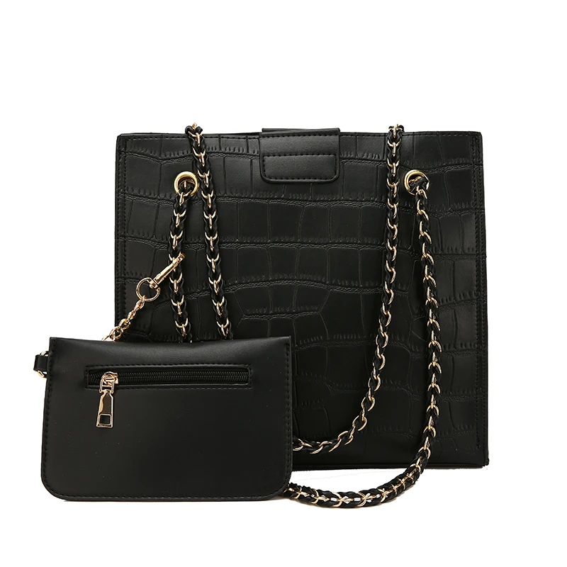 

orange 2 Pcs/set Stone Pattern Small PU Leather Crossbody Bags For Women 2021 Solid Color Shoulder Handbags Female Cross