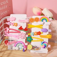 2021 colorful side clip cute girl baby small hairclip female girls hair hoop bb clip children hair accessories clips for women