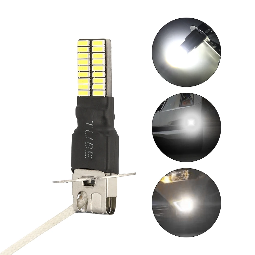 1 шт. 12-24 В 4014 36SMD H1 H3 Canbus Светодиодная Лампочка 12 в 6000K Автомобильные