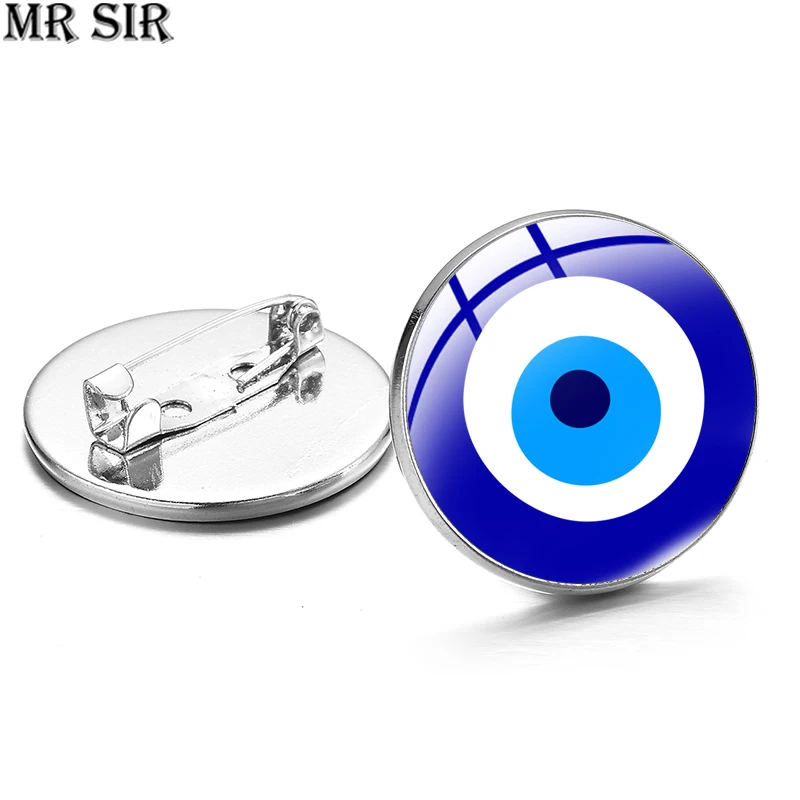 Заколки от сглаза искусство фото стекло кабошон турецкий голубой глаз
