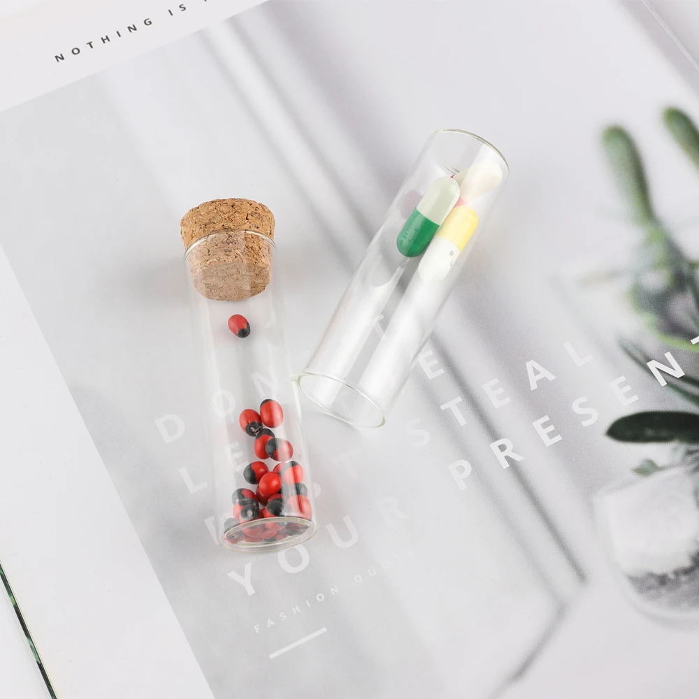 

10pcs 18ml Glass Bottles with Cork Empty Bottles Jars Containers Vial Crafts Bottles Jars