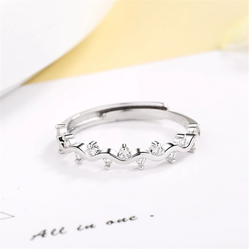 Кольцо на палец с геометрическим узором женское кольцо фианитом Rng R285 2019 |