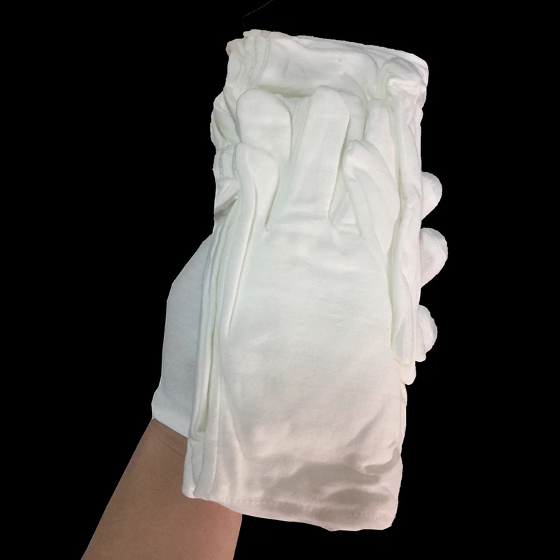 

White Cotton Gloves Kids Work Dance Etiquette Waiters Performance Dancing Show Games Gymnastics Flag Gloves