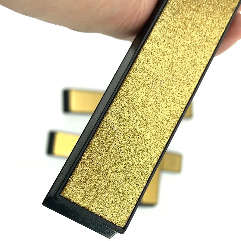 

[ 3 pcs set ]Easy carry kitchen gadgets knives accessories professional Sharpening stone sets Golden Diamondnal Alloy grindstone