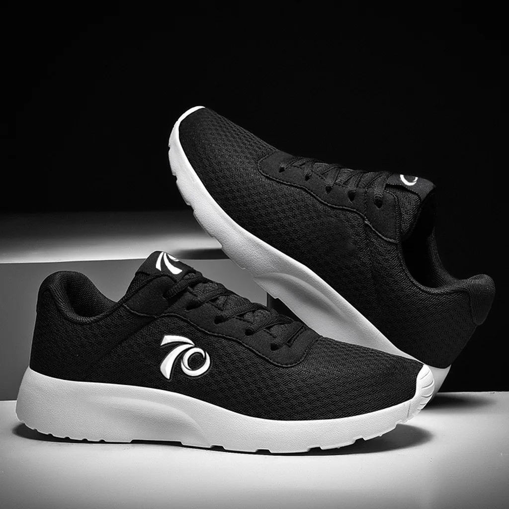 

SAGACE Couple Black Lightweight Walking Sneakers Shoe Breathable Vulcanized Sneaker For Outdoor Walking Shoes For Women Men