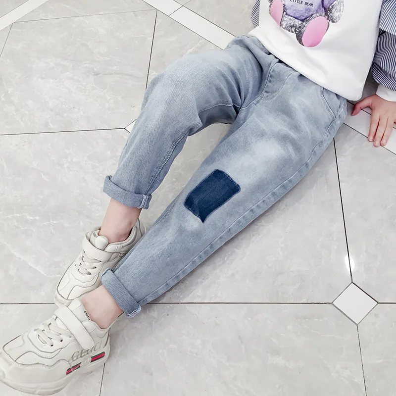 

Teenage Girls Leggings Fashion Patchwork Girls Jeans Pants Autumn Children Pencil Pants Kids Baggy Trousers for 3 6 8 10 12 Year