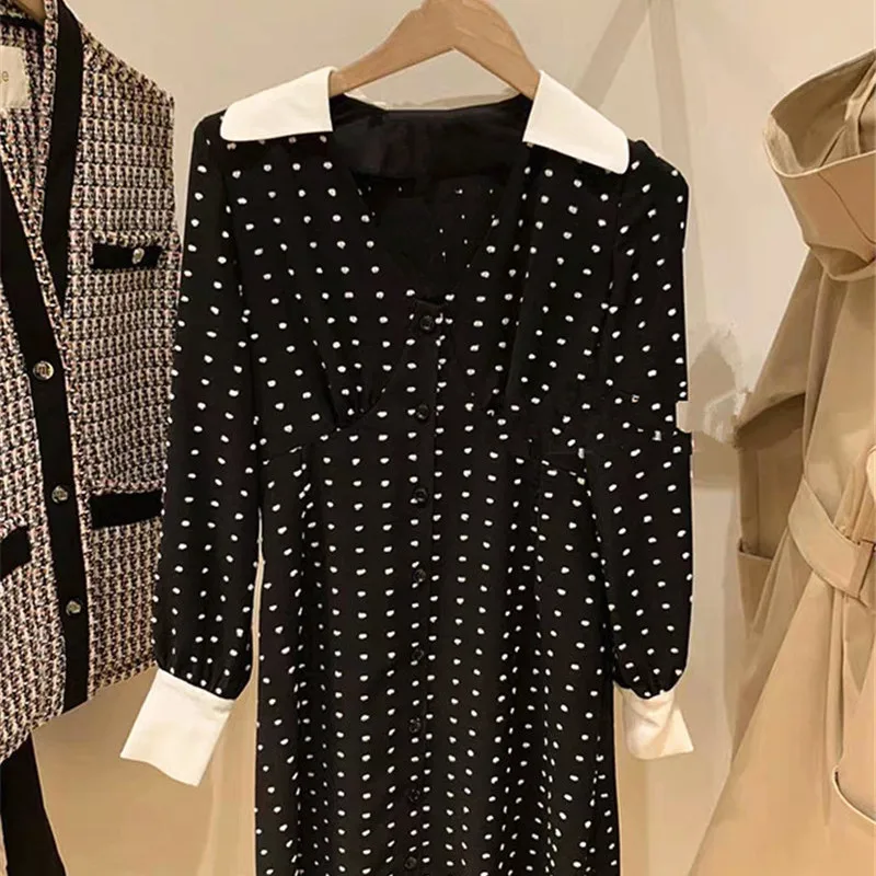 Одиночного м домашний 2020 милое нежное одного волновой точки хит черного цвета с