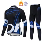 Зимний велосипедный комплект, велосипедная команда 2021, термальная флисовая спортивная одежда с длинным рукавом, гоночный костюм из Джерси для мужчин, комплект велосипедной одежды