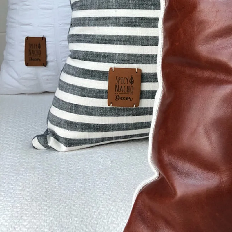 Online 55pcs Personalizza Il Logo Del Marchio Etichette Per Maglieria Etichette Per Nome In Pelle Fatte A Mano Etichetta Per Abbigliamento Da Cucire Per Oggetti Artigianali Trapuntatura Coperta