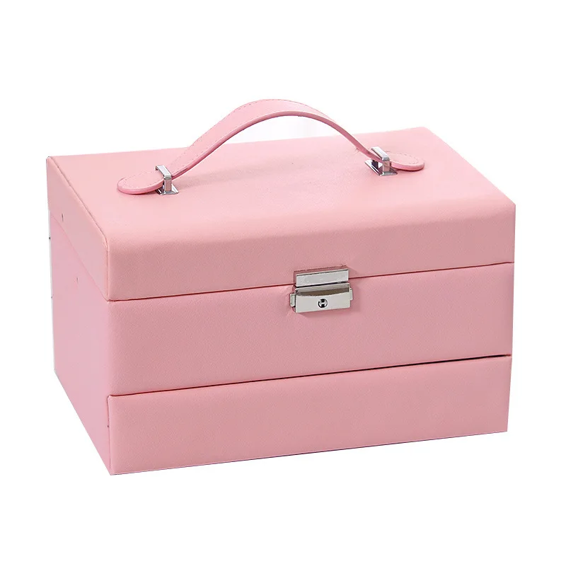 Новая Кожаная Шкатулка для ювелирных изделий многослойный Большой