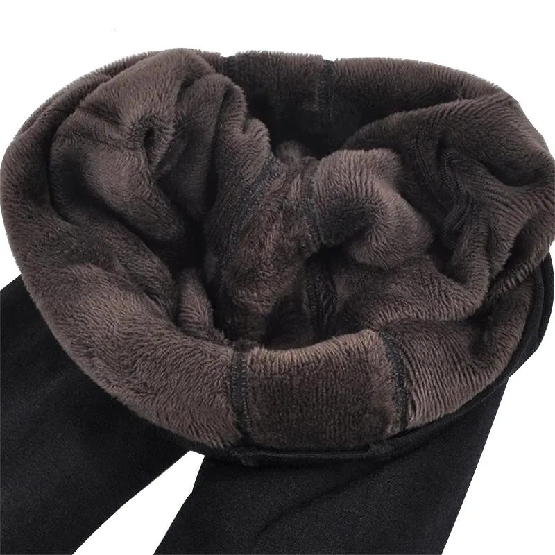 зимние легинсы теплые женские NORMOV большого размера леггинсы с высокой талией