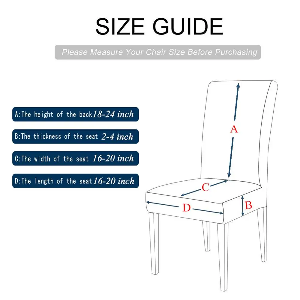 

2PCS Christmas Chair Cover Digital Printing Elastic Seat Covers Xmas Stretch High Back Slipcovers for Christmas Hotel Banquet