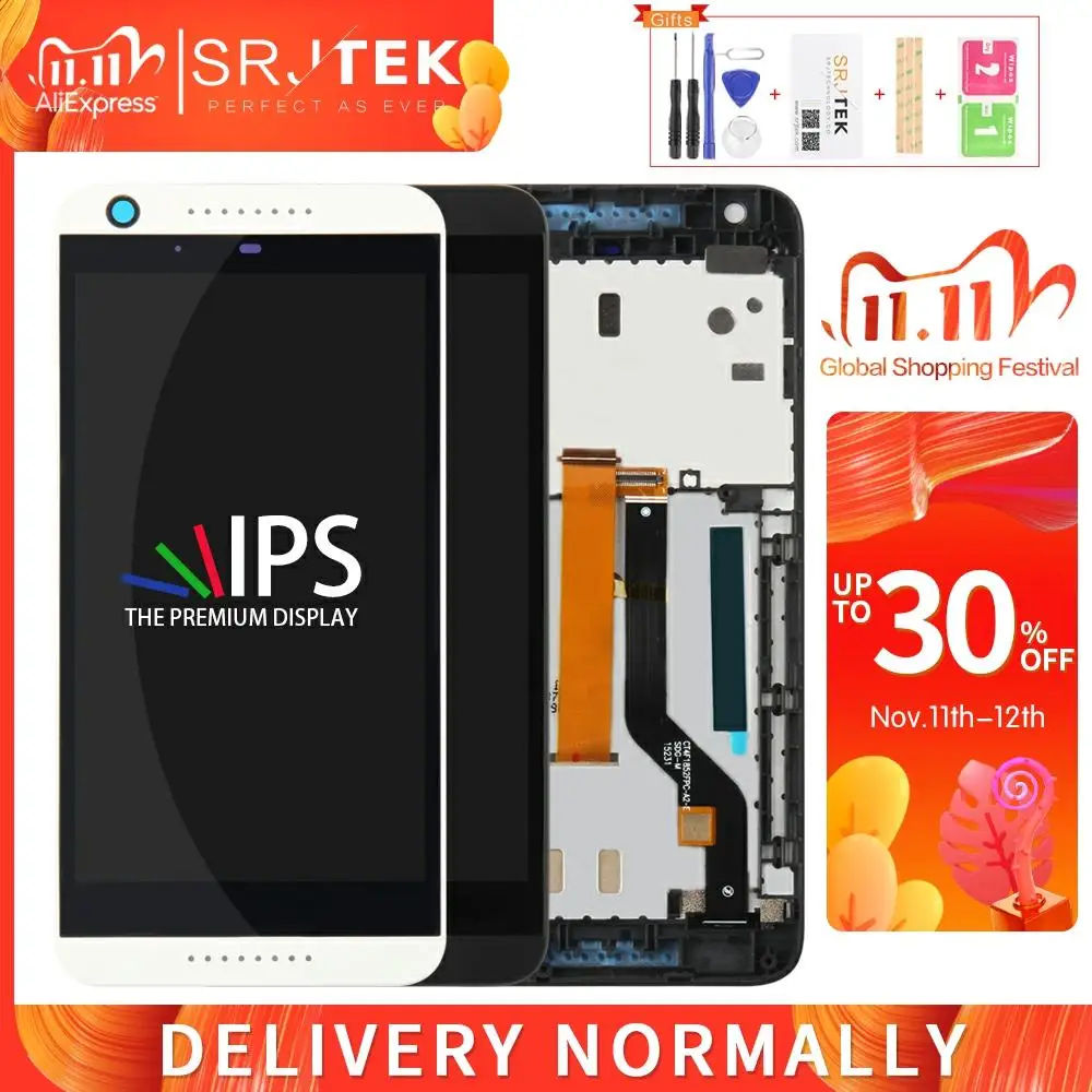 Srjtek для HTC Desire 626G ЖК дисплей сенсорный экран дигитайзер Датчик стеклянная рамка 626
