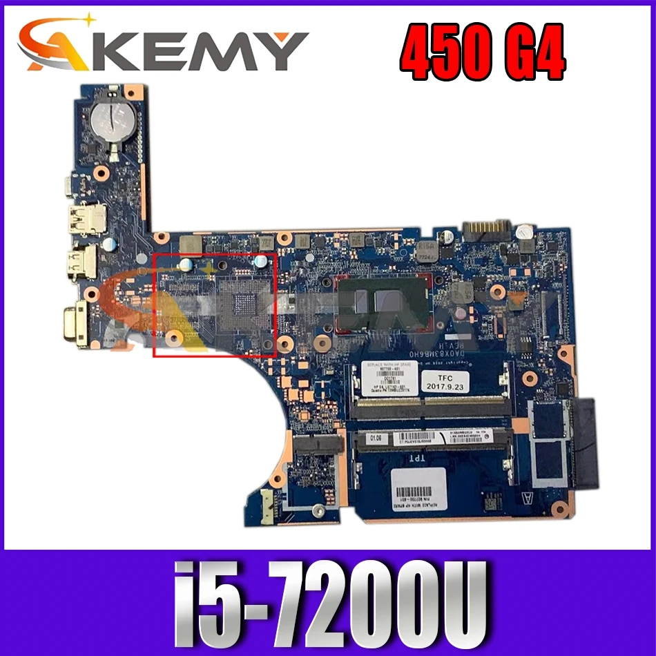 

Материнская плата для ноутбука HP Probook 450 G4 i5-7200U материнская плата для ноутбука DA0X83MB6H0 SR2ZU DDR4
