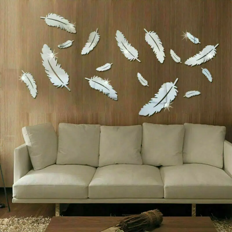 Новые Домашние съемные современные зеркальные настенные 3D наклейки в виде