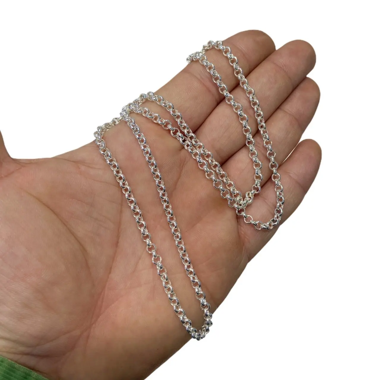 

60 cm Popular Doch Ring Unisex 925 Silver Chain Necklace