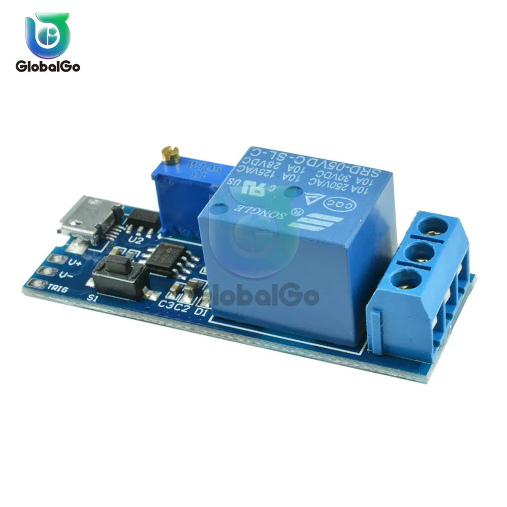 Смарт электроника 5 в-30 в микро USB питания регулируемое реле задержки модуль