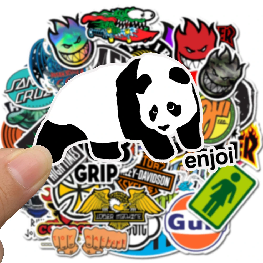 

50 PCS PVC Brand Logo Personality Stickers DIY Skateboard Laptop Graffiti Motorcycle Decorative Sticker Car Sticker Vinyl Decals